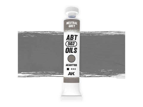 ABT 502 Neutral Grey aliejiniai dažai modeliavimui, pilka spalva