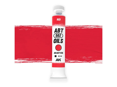 ABT-502 raudoni aliejiniai dažai modeliavimui ir efektams