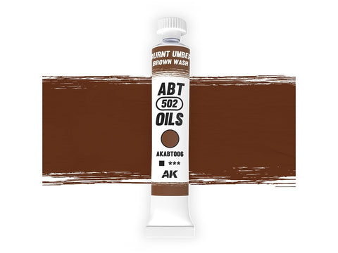 ABT 502 aliejiniai dažai ruda plovimo spalva Burnt Umber, AKABT006