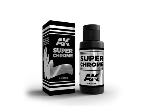 AK Interactive Super Chrome chromo efektą suteikiantys dažai 60 ml
