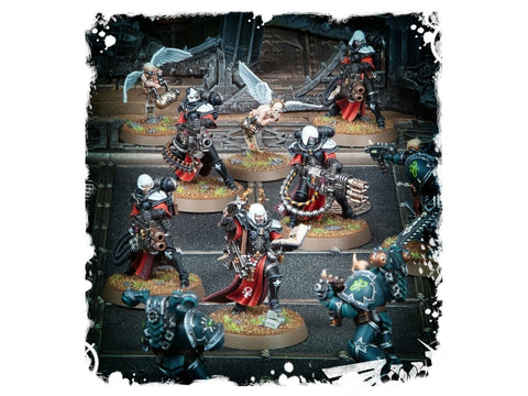 Warhammer 40,000 Adepta Sororitas Retributorių būrys – 5 figūrėlių rinkinys