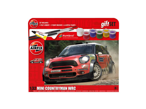 Airfix Mini Cooper Countryman WRC 1/32 dovanų rinkinys su dažais ir klijais