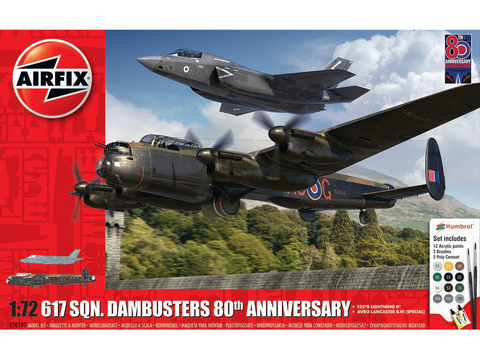 Airfix F-35B Lightning II + Avro Lancaster 1/72 Dambusters 80 m. rinkinys