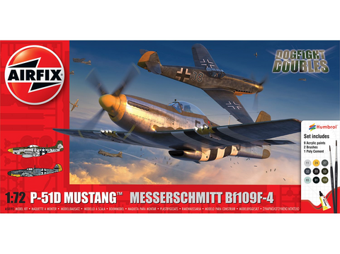 Airfix P-51 Mustang vs Bf109F lėktuvų dovanų rinkinys 1/72