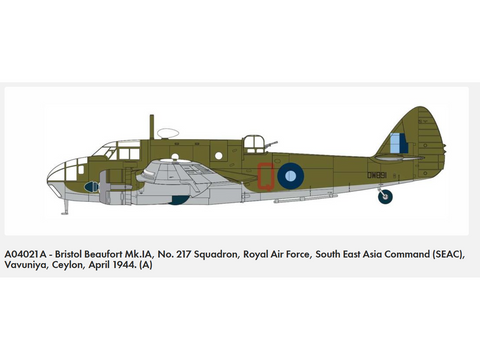 Airfix Bristol Beaufort Mk.IA 1/72 plastikinis lėktuvo modelis A04021A