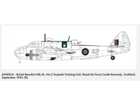 Airfix Bristol Beaufort Mk.IA 1/72 plastikinis lėktuvo modelis A04021A