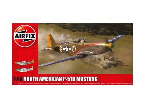 Airfix P-51D Mustang 1/48 plastikinis lėktuvo modelis (A05131A)