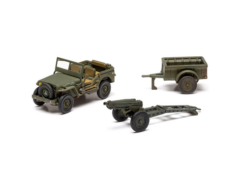 Airfix Willys MB Jeep dovanų rinkinys 1/72 A55117A