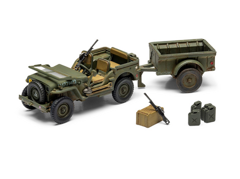 Airfix Willys MB Jeep dovanų rinkinys 1/72 A55117A