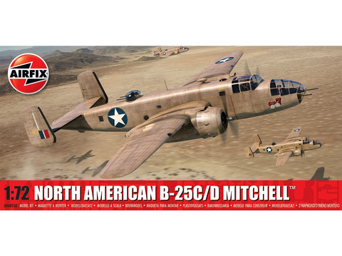 Airfix B-25C/D Mitchell bombonešis 1/72 plastikinis surenkamas modelis A06015A