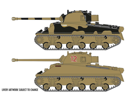 Airfix M4 Sherman Firefly Vc tanko modelis 1/72, plastikinis rinkinys