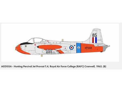 Airfix Jet Provost T.3/T.4 1/72 plastikinis surinkimo rinkinys A02103A