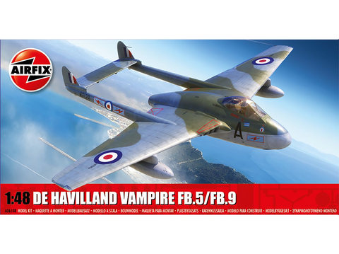 Airfix De Havilland Vampire FB.5/FB.9 1:48 surenkamas lėktuvas