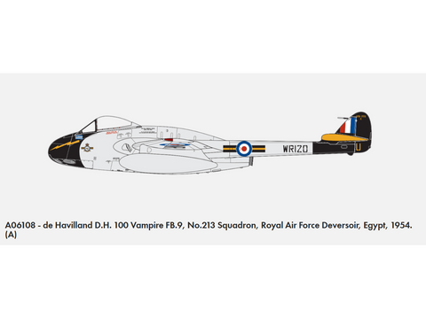 Airfix De Havilland Vampire FB.5/FB.9 1:48 surenkamas lėktuvas