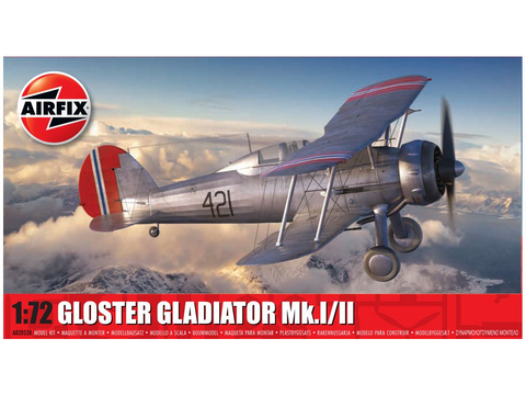 Airfix Gloster Gladiator Mk.I/Mk.II 1/72 plastikinis lėktuvo surinkimo modelis