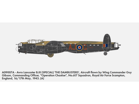 Airfix Avro Lancaster B.III Special Dambusters 1/72 plastikinis modelio rinkinys