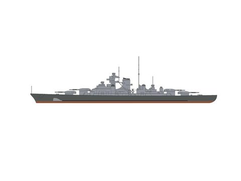 Airfix Sink the Bismarck! dovanų rinkinys su dažais ir klijais 1/1200 A50120