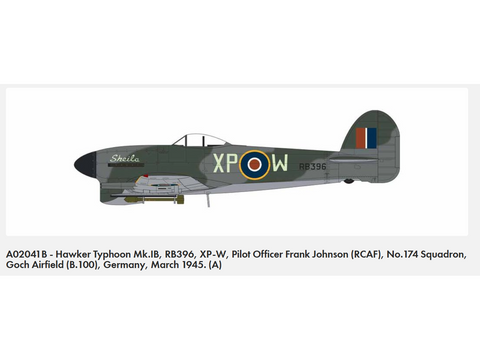 Airfix Hawker Typhoon Mk.IB 1/72 plastikinis lėktuvo modelis A02041B