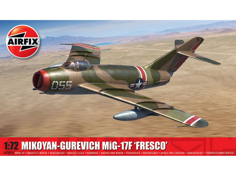 Airfix MiG-17F Fresco 1/72 – plastikinis lėktuvo surinkimo rinkinys A03091A