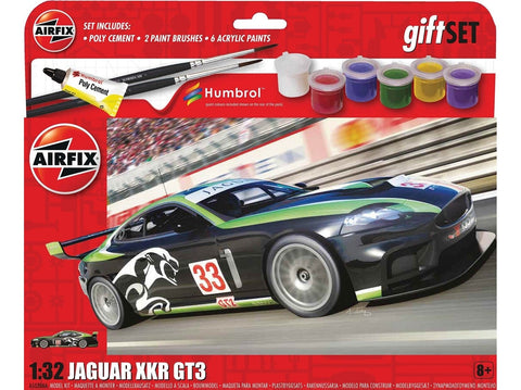 Airfix Jaguar XKR GT3 1:32 dovanų rinkinys su dažais ir klijais