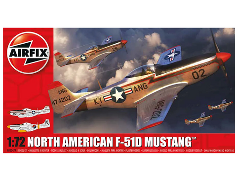 Airfix North American F-51D Mustang 1/72 plastikinis lėktuvo modelis A02047A