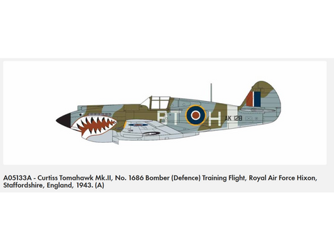 Airfix Curtiss Tomahawk Mk.II 1/48 – plastikinis lėktuvo rinkinys
