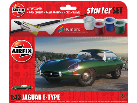 Airfix Jaguar E-Type 1:43 dovanų rinkinys – plastikinis modelis A55009