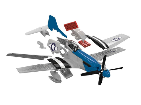 Airfix QUICKBUILD P-51D Mustang D-Day – surenkamas konstruktorius be klijų