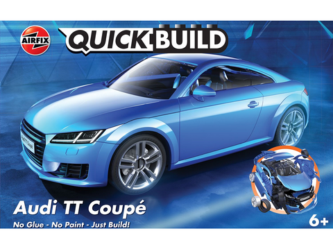 Airfix QUICKBUILD Audi TT kupė, mėlynas – surenkamas be klijų, 44 d.