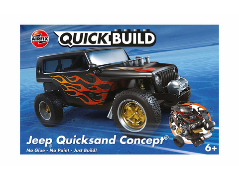 Airfix QUICKBUILD Jeep Quicksand – surenkamas modelis be klijų