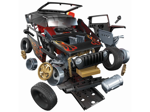 Airfix QUICKBUILD Jeep Quicksand – surenkamas modelis be klijų