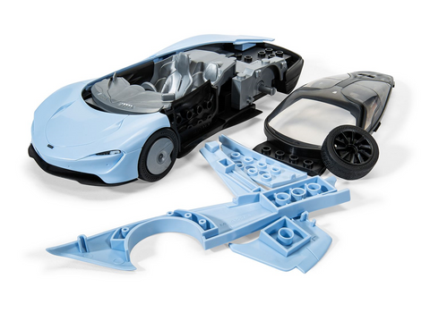 Airfix QUICKBUILD McLaren Speedtail – be klijų, 37 detalės, J6052