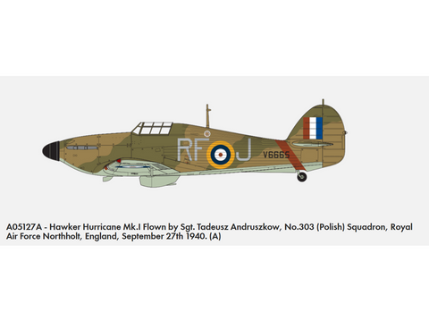 Airfix Hawker Hurricane Mk.I 1/48 – plastikinis lėktuvo modelio rinkinys