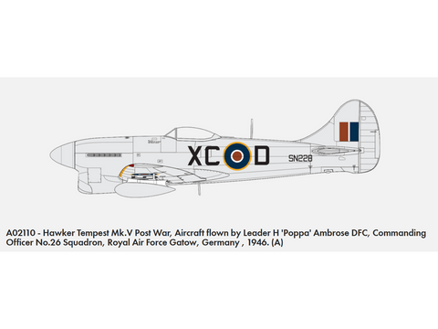 Airfix Hawker Tempest Mk.V pokario 1/72 surenkamas lėktuvas