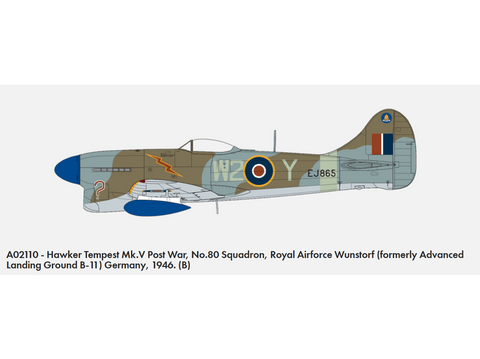 Airfix Hawker Tempest Mk.V pokario 1/72 surenkamas lėktuvas