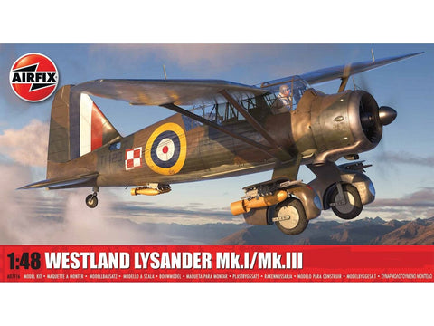 Airfix Westland Lysander Mk.I/Mk.III 1/48 surenkamas lėktuvas (A07116)