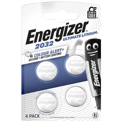 Energizer Ultimate Lithium CR2032 ličio baterijos, 4 vnt. rinkinys