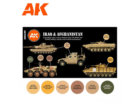 AK Interactive Irakas & Afganistanas 3Gen akrilinių dažų rinkinys