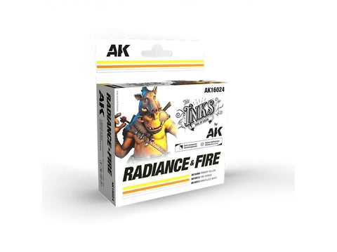 AK Interactive The Inks akrilinių dažų rinkinys Radiance & Fire, 3x30 ml