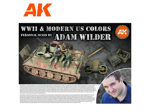 AK Interactive Adam Wilder 3rd Gen akrilinių dažų rinkinys, 18 spalvų