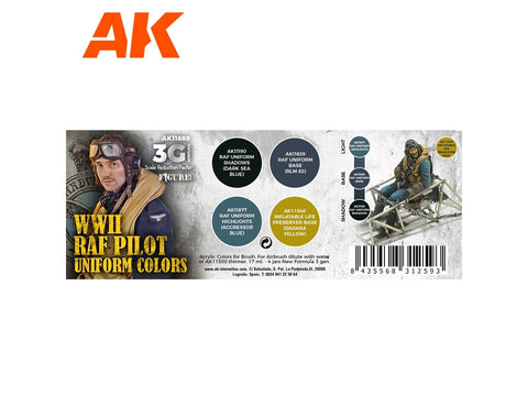 AK Interactive RAF pilotų uniformos dažai, 3rd Gen akrilinis rinkinys