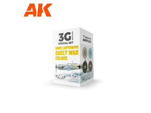 AK Interactive Luftwaffe ankstyvojo karo akrilinių dažų rinkinys