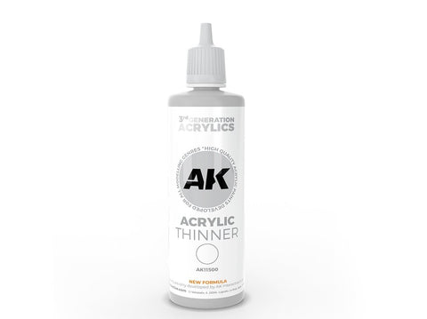 AK Interactive 3-ios kartos akrilinių dažų skiediklis, 100 ml (AK11500)