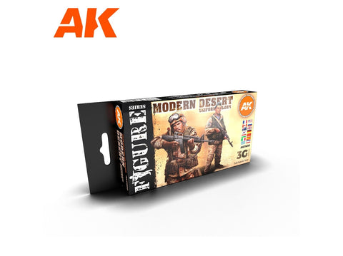 AK Interactive modernių dykumos uniformų 3Gen akrilo dažų rinkinys