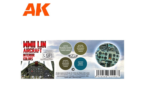 AK Interactive 3rd Gen akrilų rinkinys IJN lėktuvų vidui WWII, AK11738