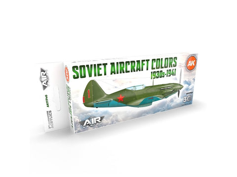 AK Interactive 3rd Gen akrilinių dažų rinkinys SSRS lėktuvams 1930–41, AK11740