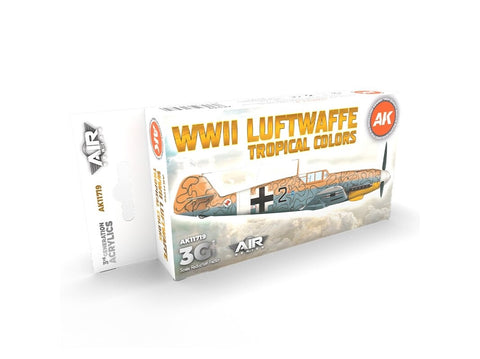 AK Interactive 3-ios kartos akrilinių dažų rinkinys: Luftwaffe tropikai AK11719