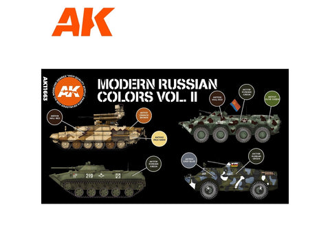 AK Interactive Modern Russian Colors Vol.2 3Gen akrilinių dažų rinkinys