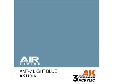 AK Interactive AMT-7 šviesiai mėlyni akriliniai lėktuvų dažai 17 ml