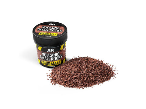 AK Interactive vulkaniniai smulkūs akmenukai dioramoms, 100 ml